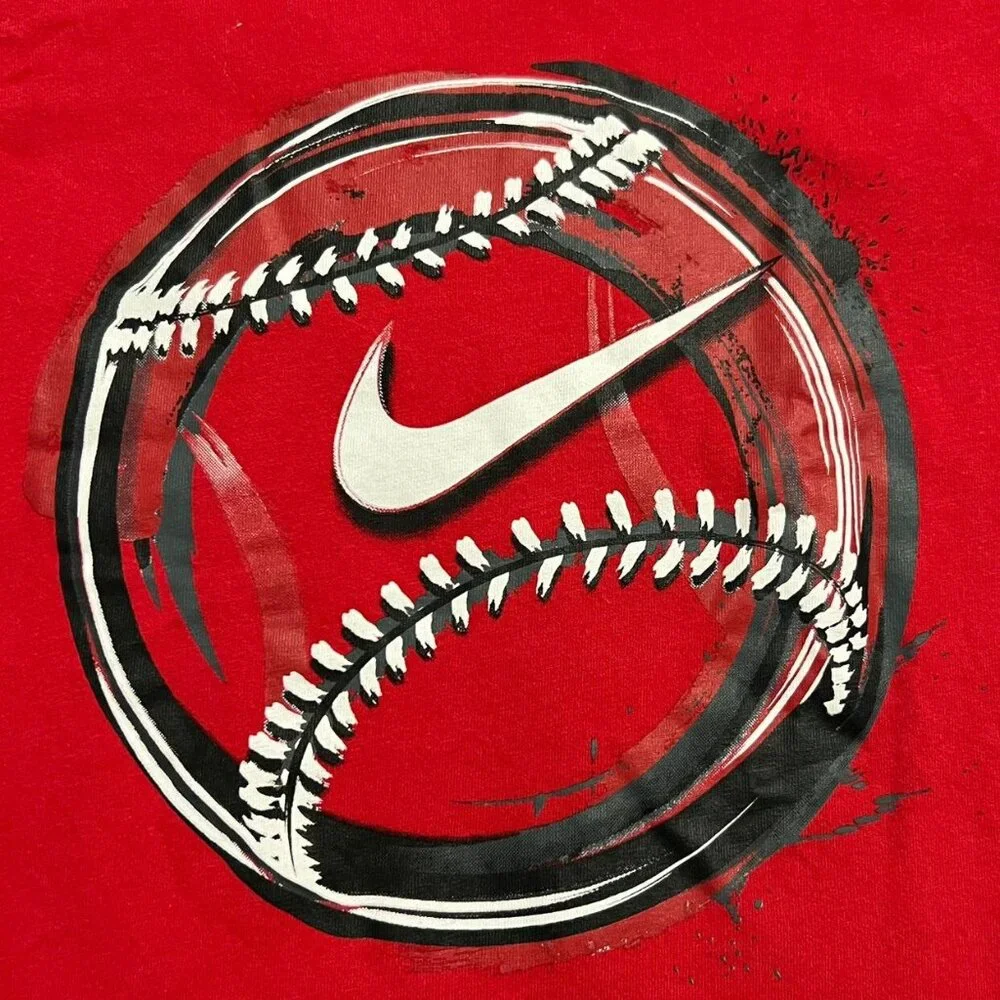 Nike Sz 4 Red Baseball Tee Shirt